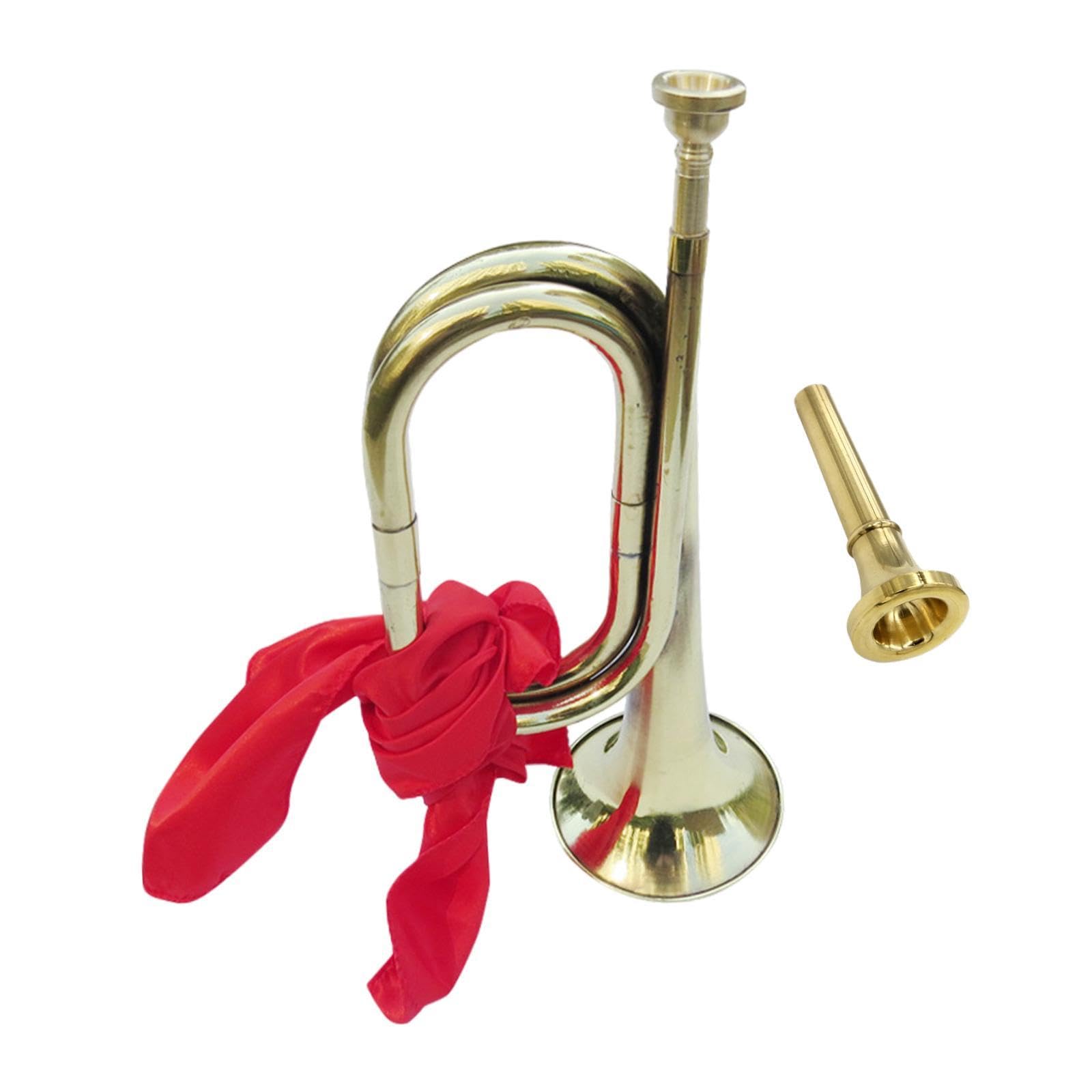 Baoblaze Trompeta para exploración, instrumento musical, mini instrumento de viento metal, para principiantes, banda escolar, estudiantes y