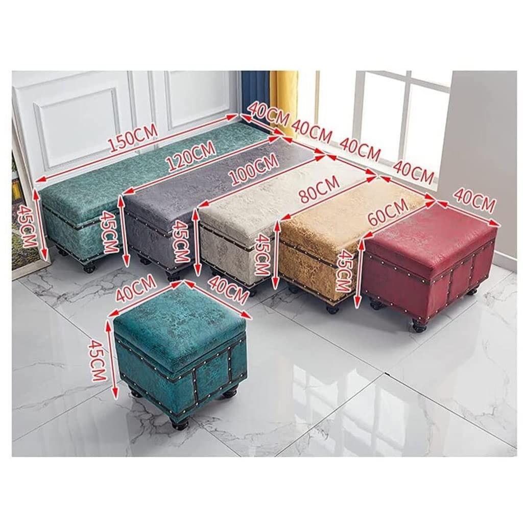 Taburete de almacenamiento de tela para zapatos, cambiador rectangular con marco de madera maciza, caja de almacenamiento multifuncional para el hogar, gran capacidad, diseño versátil