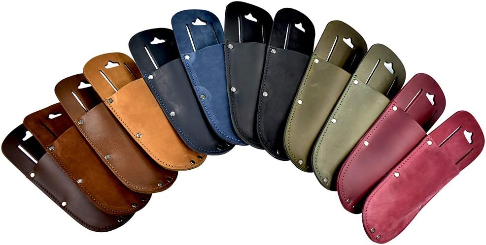 Hide & Drink, Thick Leather Holster for Pruning Shears w/Belt Loop Garden Scissors Sheath, Folding Saw, Construction & Utility Tools Pouch, Handmade Includes 101 Year Warranty