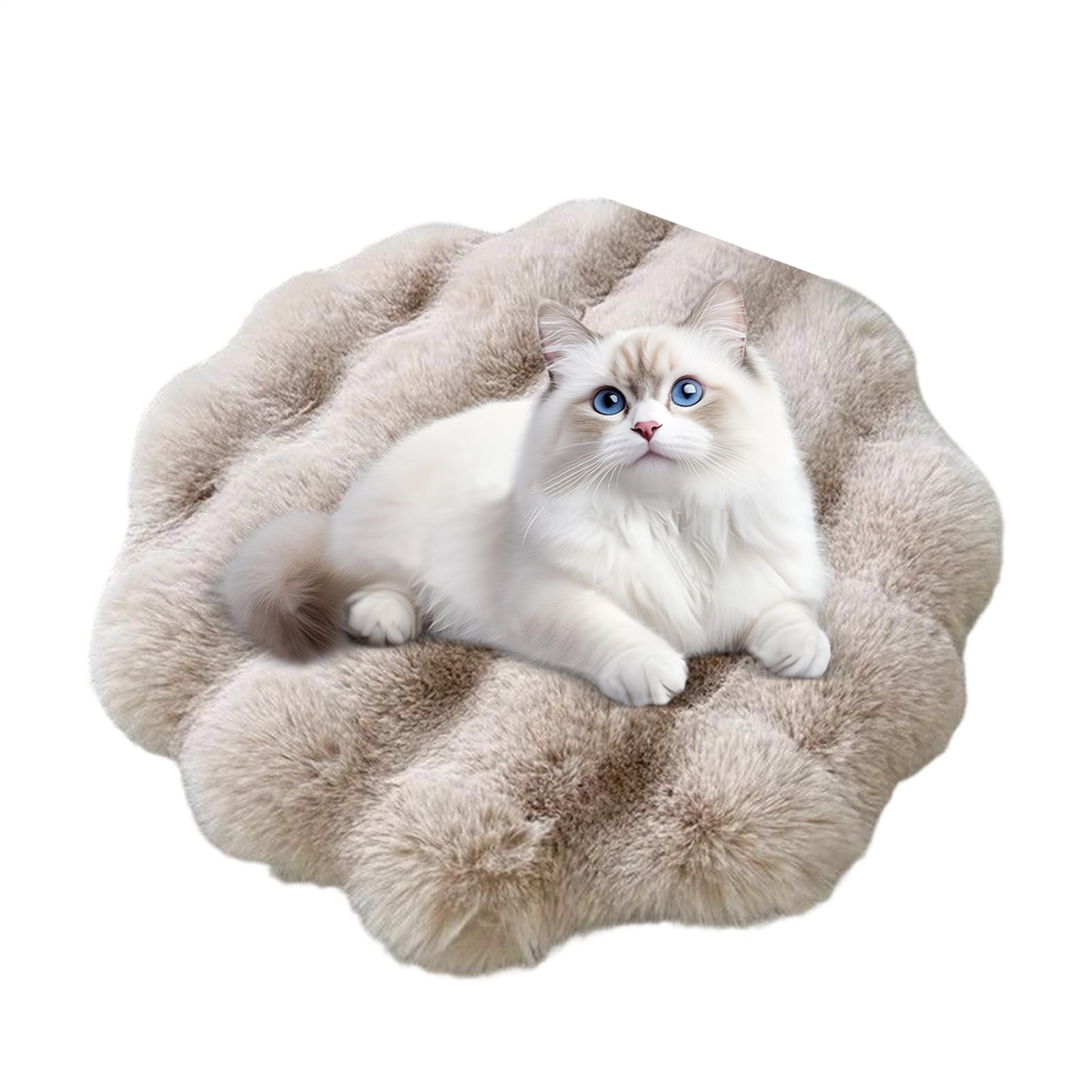 Cat Kneading Pillow - Cushion, Bed for Dog, Round Warm Mat, Round, Non-Slip, Machine Washable Portable Mats, Puppy Cage Mat, Warm Kitten Sleeping for Camping, R