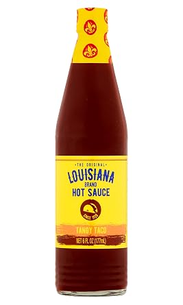 Louisiana Brand Hot Sauce, Tangy Taco Hot Sauce, 6 FL OZ Glass Bottle Pack of 1