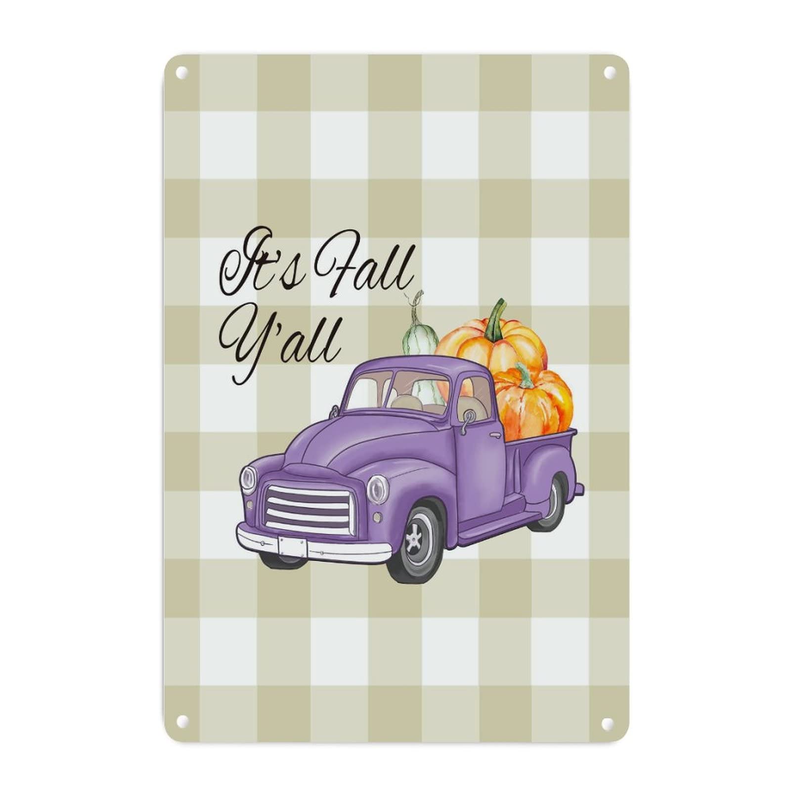 Plaque en métal Thanksgiving vintage pour chambre d'enfant