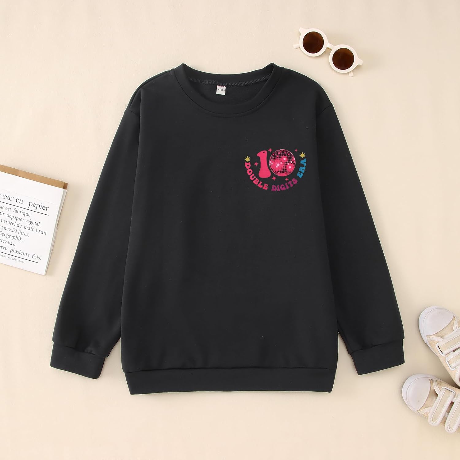 IZYJOY In My Double Digits Era Sweatshirt 10th Birthday Girl Shirt 10 Year Old Birthday Party Long Sleeve Pullover Top - Image 4