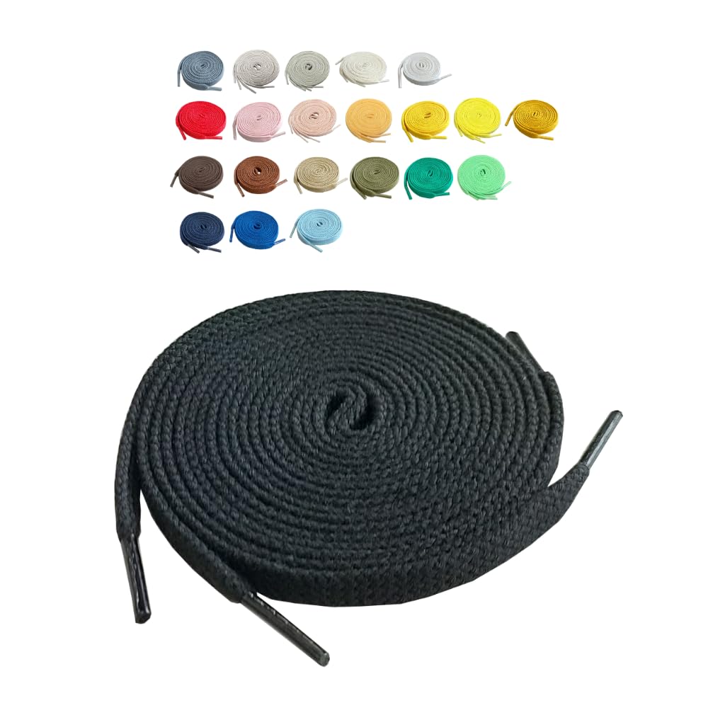 ACTIKA(アクティカ) 靴紐 スニーカー 平紐 丈夫な石目織 日本製 長さと幅を選べる 90cm~200cm 幅6mm 幅8mm 運動靴 スポーツ石目靴紐ユニセックス大人