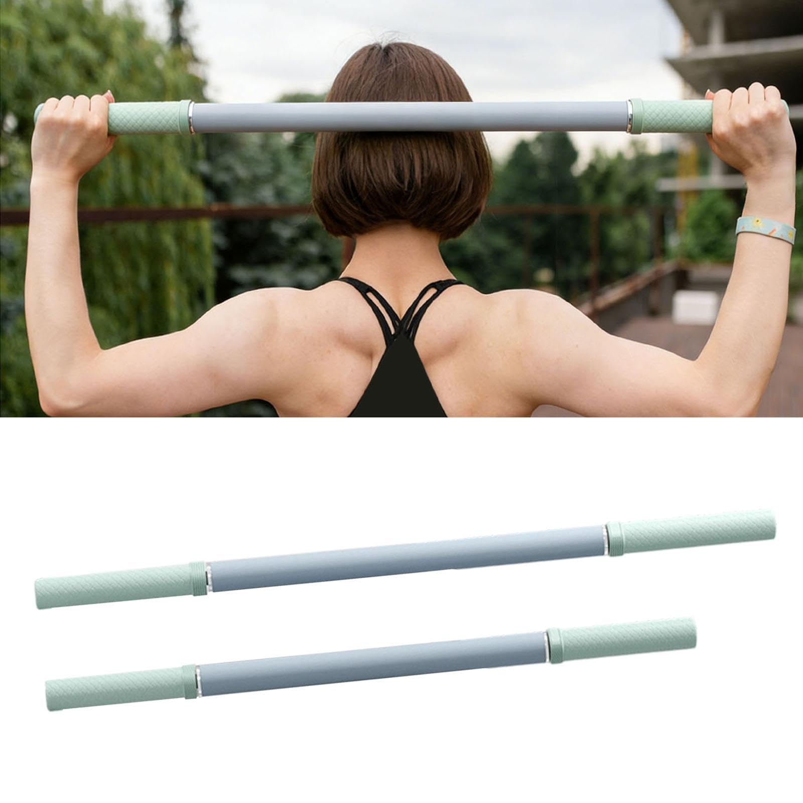rockible 2 Stück Massagerollen Sticks, Wadenrolle, Hand Dehnungsgerät für Gesäß, Taille, Po Und Oberschenkel