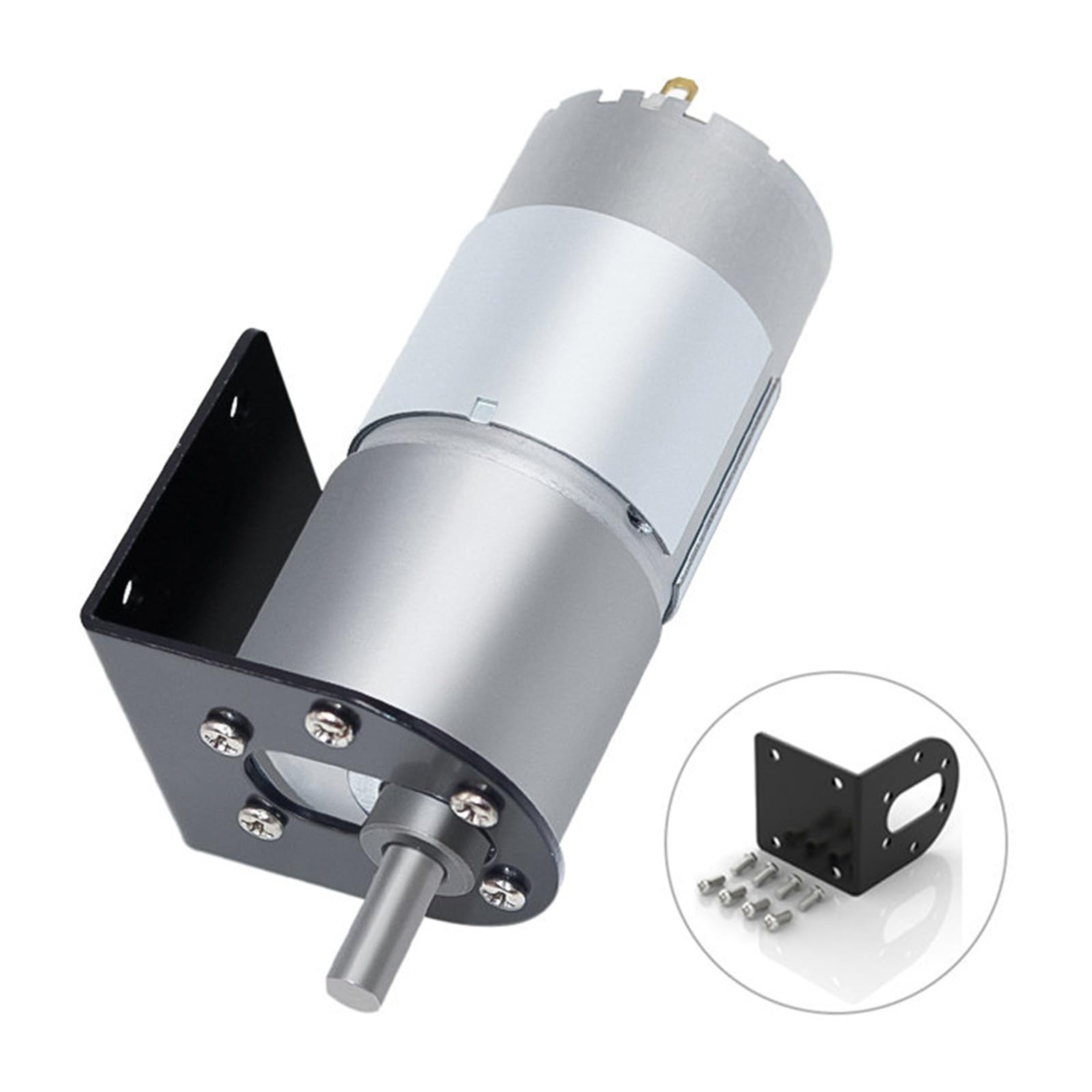 JGB37-545 Moteur électrique à couple élevé CC 12 V 24 V 7 à 1000 tr/min réversible en métal avec encodeur pour robot de voiture intelligente (type C, 600 tr/min, 12 V)