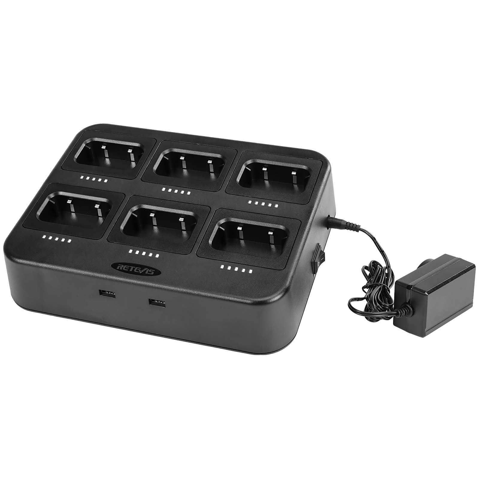 Retevis RB626 Walkie Talkie Caricatore a 6 Vie USB per RB626 RB626H RB637 RB658