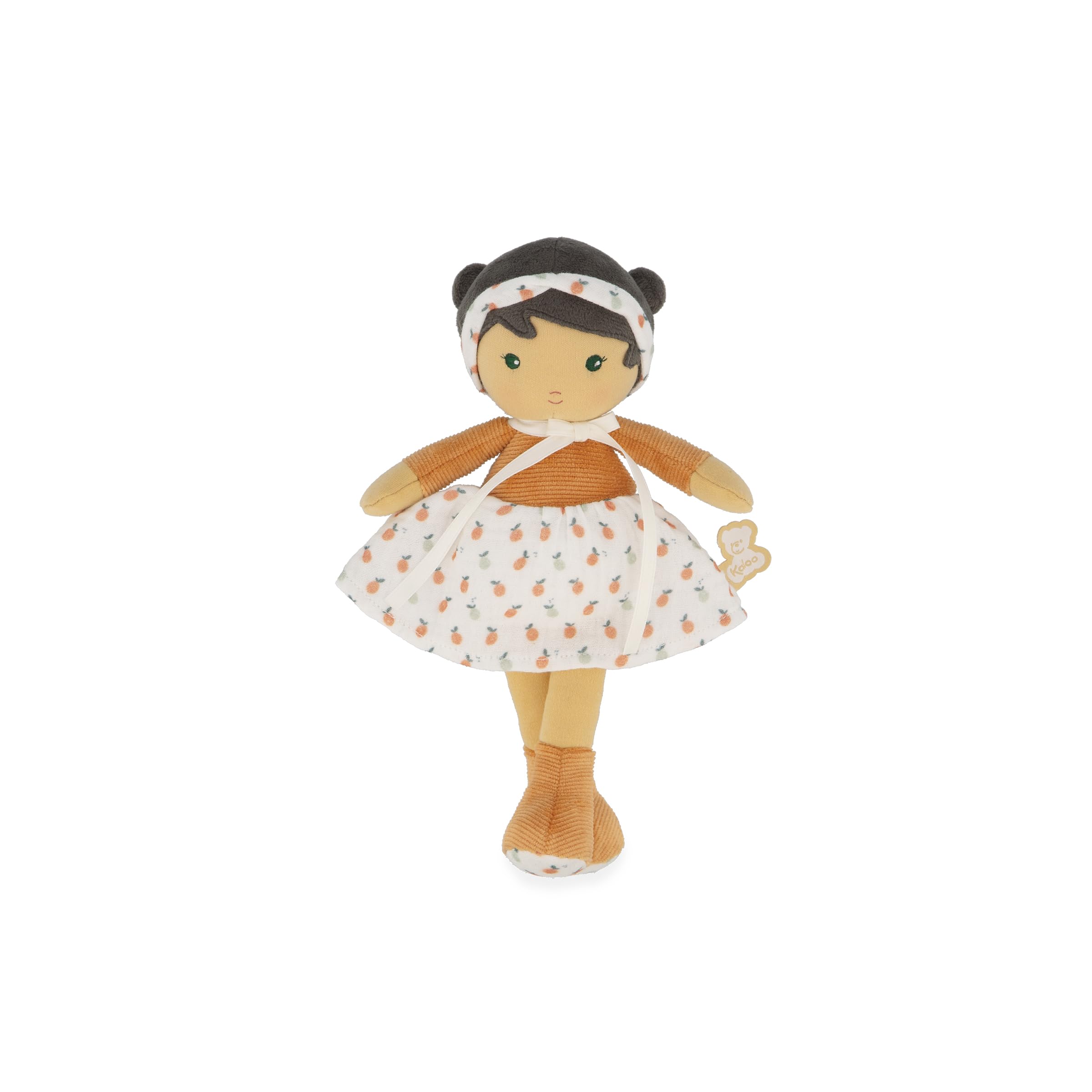 Kaloo - Tendresse - My First Eloïse Fabric Doll - 25 cm Rag Doll - Ribbed Velvet and Chiffon Dress - Pretty Gift Box - Customizable Ribbon - For Newborns and Up, K200019