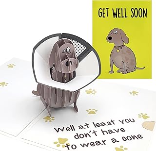 Funny Pop Up Get Well Soon Card, Humorous 3D Speedy Surgery Recovery Card for