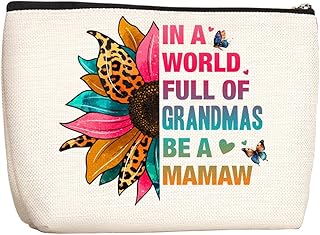 Grandma Birthday Gifts Mamaw Gifts Best Grandma Gifts Grammy Gift Sunflower Decor Makeup Bag Christmas Appreciation Retirement Gifts for Gigi Mimi Nana Grandmother Granny