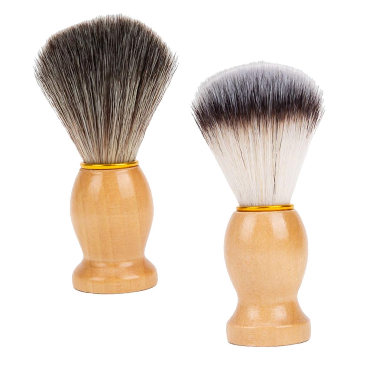 CALLARON 2pcs Multipurpose Shaving Brush Barber Brush for Soap Salon Cleaning Facial Cleansing