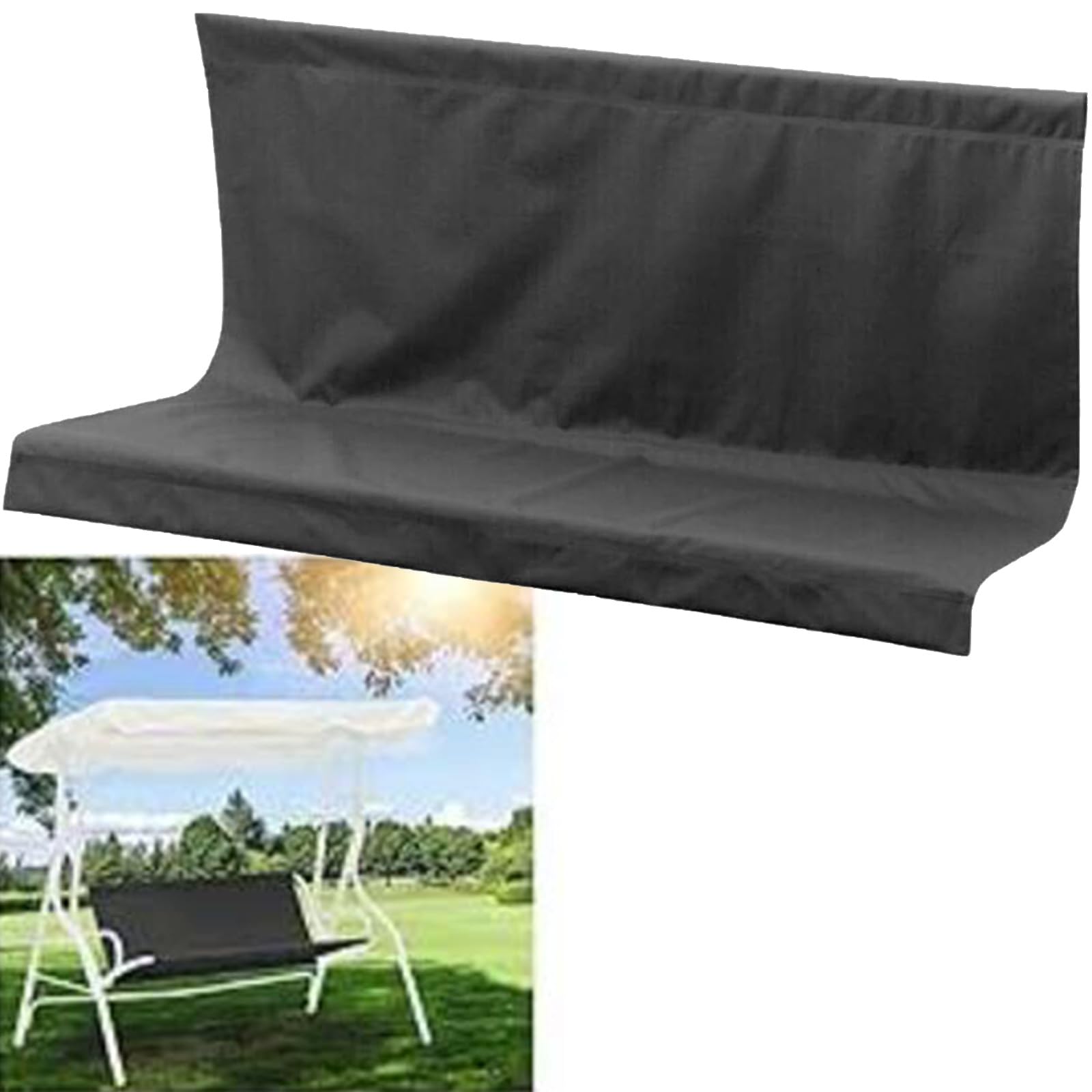Pokrowiec na huśtawkę na 2-3-osobową huśtawkę Hollywood, wodoodporny, tkanina Oxford 600D, pokrowiec na krzesło ogrodowe, na patio, balkon, 158 x 52 x 52 cm