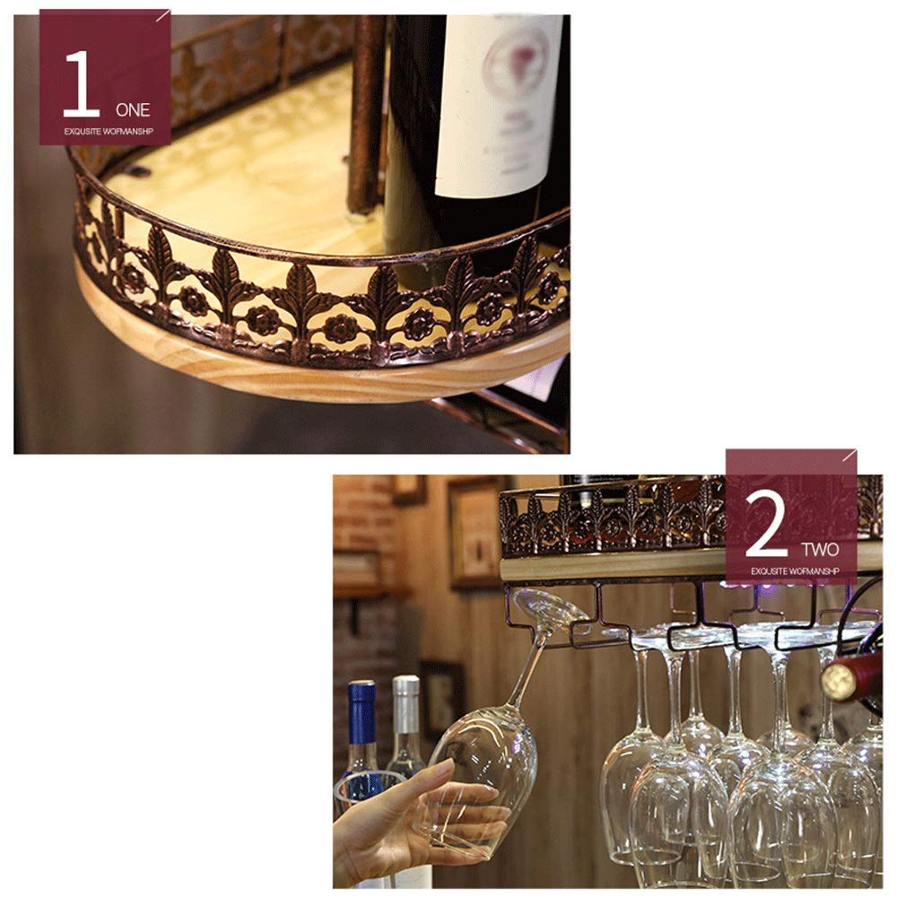 Soporte para Copa de Vino Estante para Vino al revés Estante para Vino de Estilo nórdico Colgador de Adornos de Copa de Viento Industrial Retro Creativo (Blanco 80x28cm)