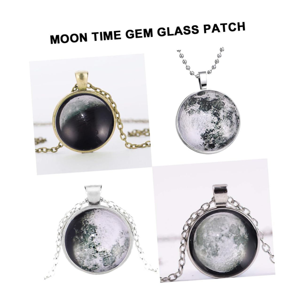 TEHAUX 200stücke Patches Mit Mond-eklipsen-muster Gedruckte Glassteine Für Schmuckherstellung Und Bastelprojekte Für -dekorationen