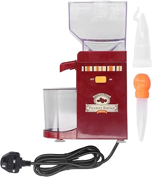 Peanut Butter Maker, 500ml Electric Nut Butter Grinder with Removable Grinding Disk, Non Slip Silicone Base for Peanuts Cashews Almonds Hazelnuts (UK Plug)