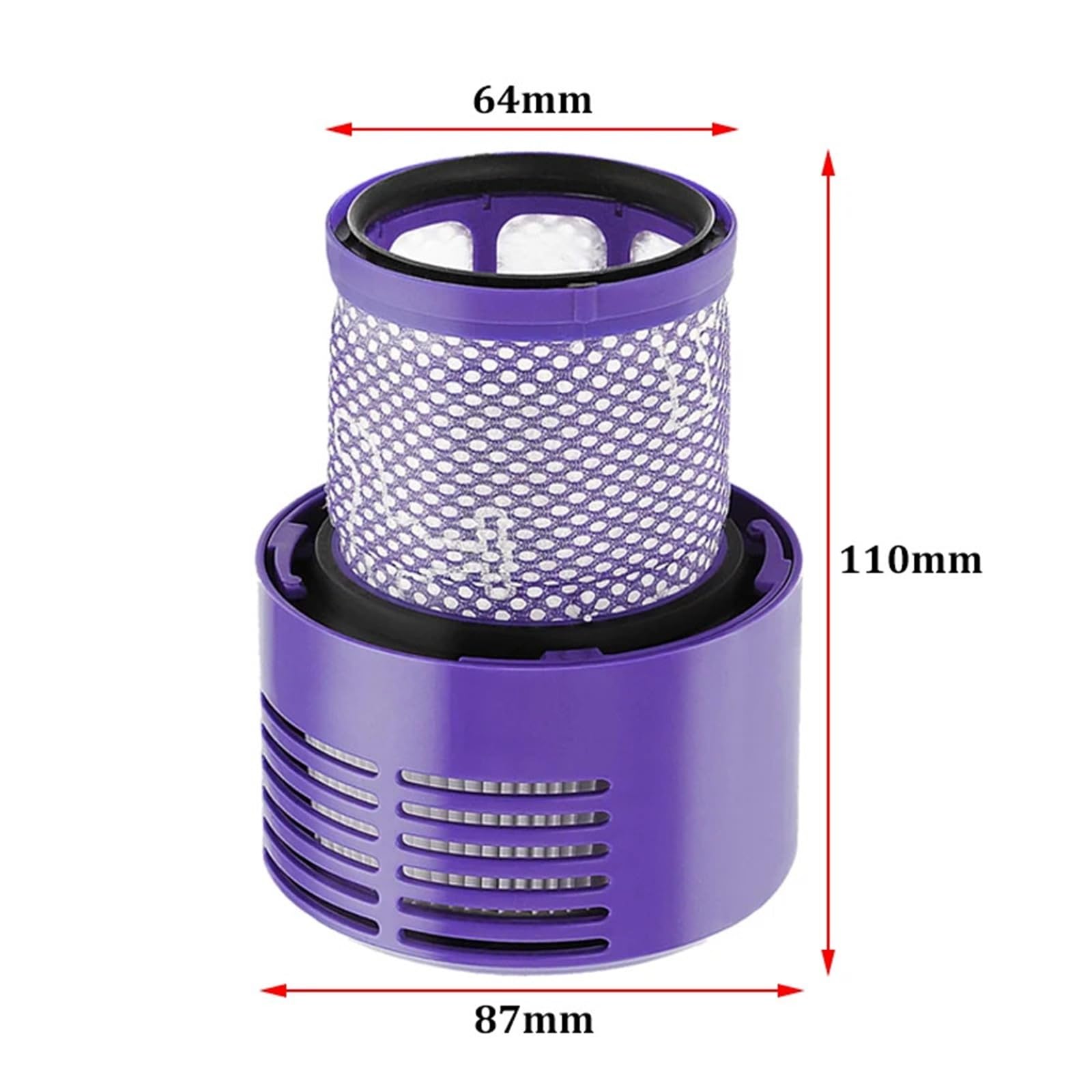 Filtro HEPA lavable de repuesto compatible con aspiradoras Cyclone V10 y SV12.(SMT366)