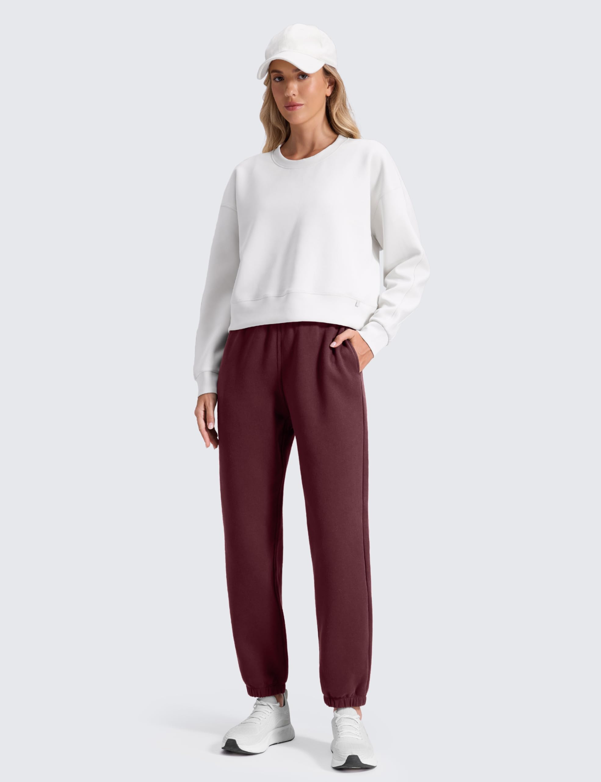 CRZ YOGA Pantalones de Sudadera con Forro Polar