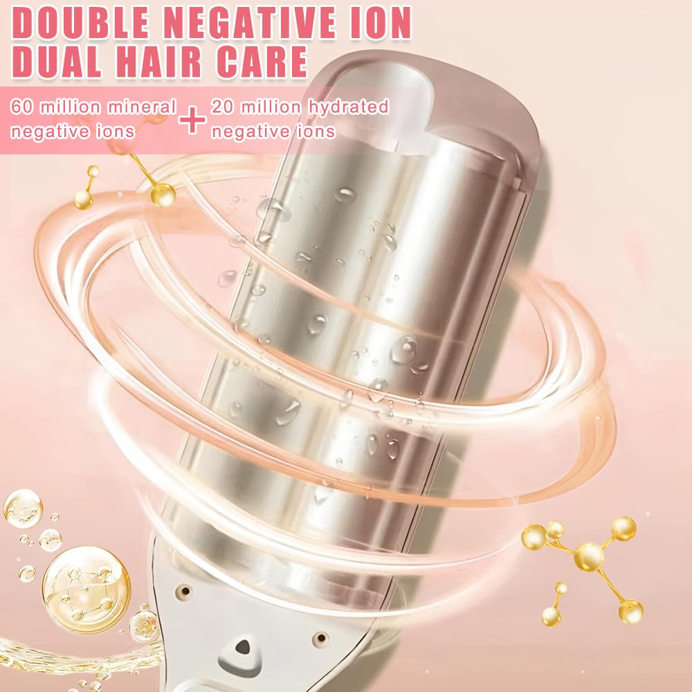 Ferro ondulato per capelli, ferro arricciacapelli da 32 mm, arricciacapelli a forma di V per tutti i tipi di capelli (rosa)
