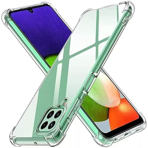 Hually Clear Case for Samsung Galaxy A12 5G, Anti-Scratch Shockproof Flexible TPU Silicon Protective Cell Phone Cover for Galaxy A12 5G with Advanced Airbag Drop Protection - (Transparent, 6.5 Inches) Cover