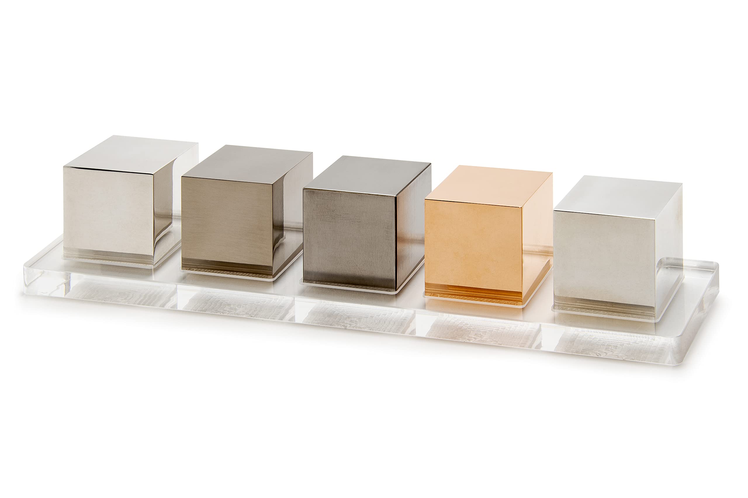 KOSTKA Z RÓŻNYCH METALÓW (38,1 mm / 1,5''): WILK, MIEDZ, TITANIUM, ALUMINIM, MAGNEZ (Ti Cube 38,1 mm PLAIN)