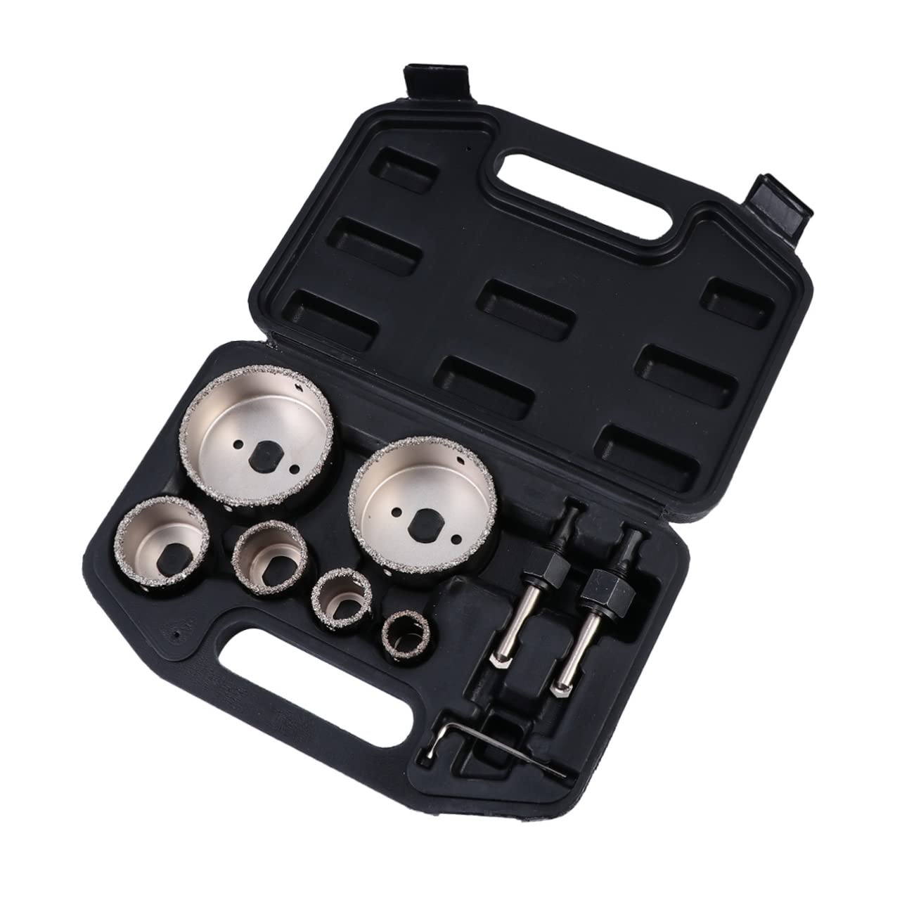 NUOBESTY 9-Piece Tile Drill Bit Kit High-Speed Steel Hole Saws for Expanding Precision Carbide Drill Bits for Home Improvement