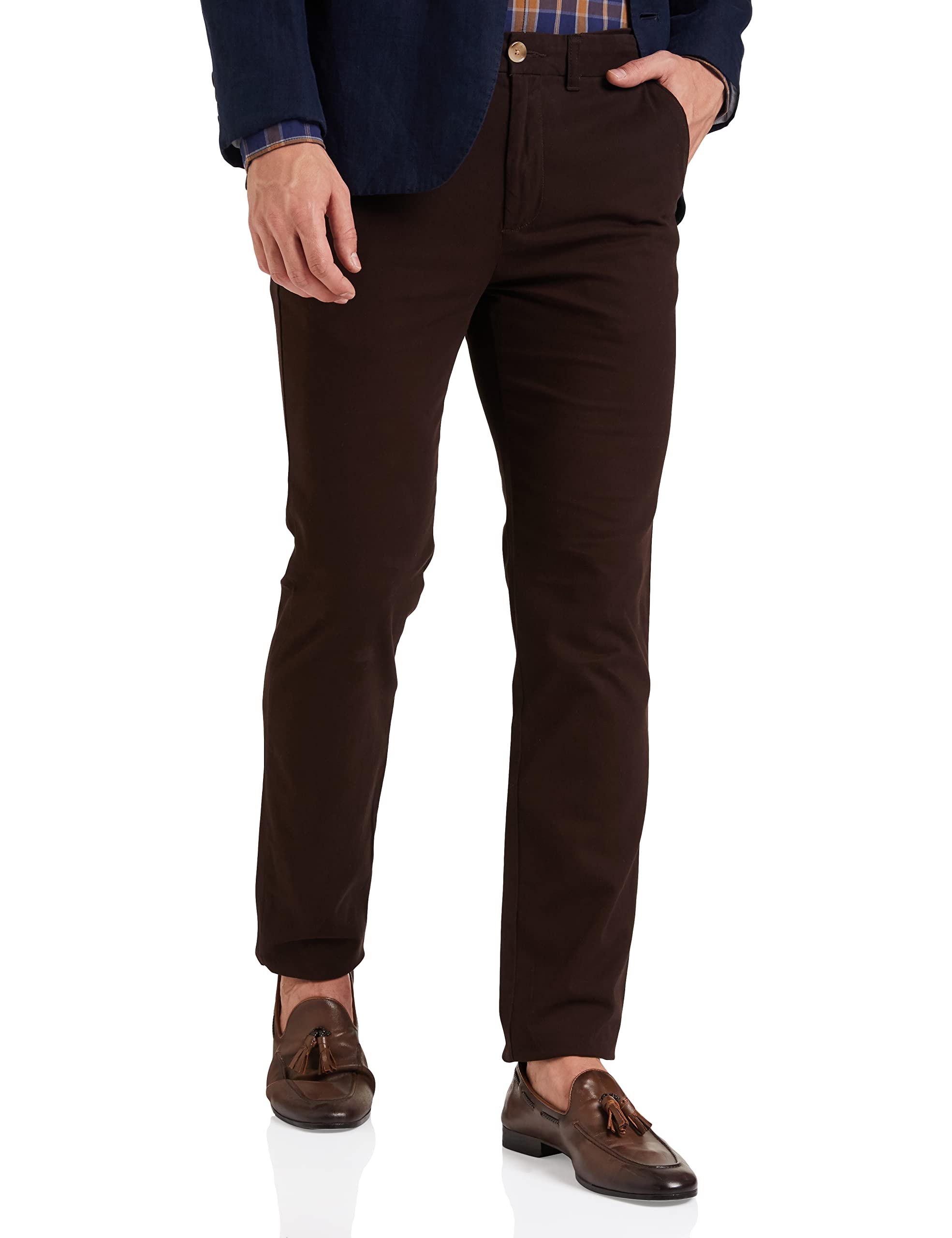 amazon brand - symbol Men Flexi Waist Regular Fit Casual Pants/Chino-picture-19