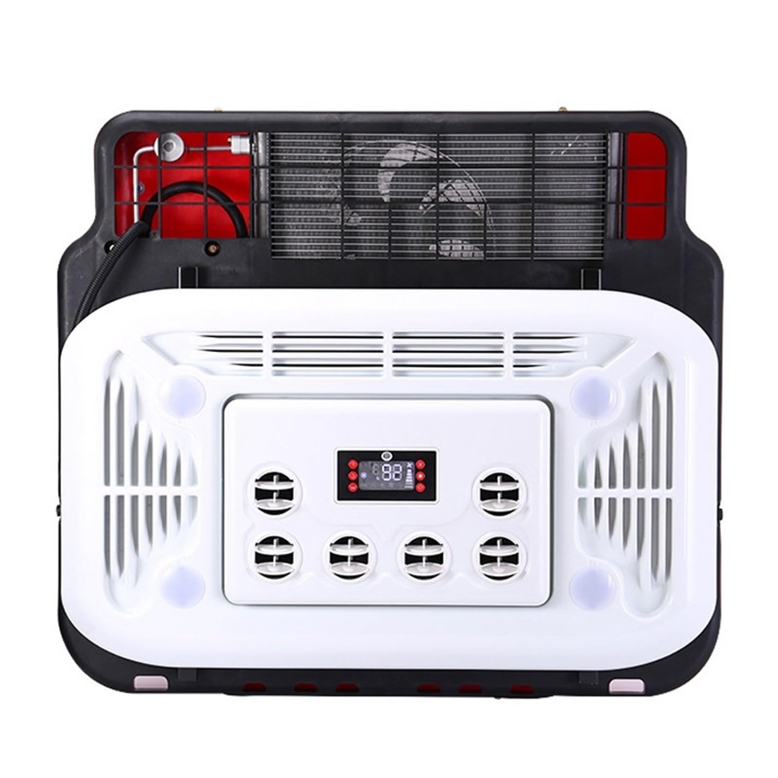 Aire Acondicionado De Techo Tamaño Fino, Camión, Autocaravana, Barco, Yate, Minivans, 12v, 24v Enfriamiento Rápido Funcionamiento Suave(Red,24V)
