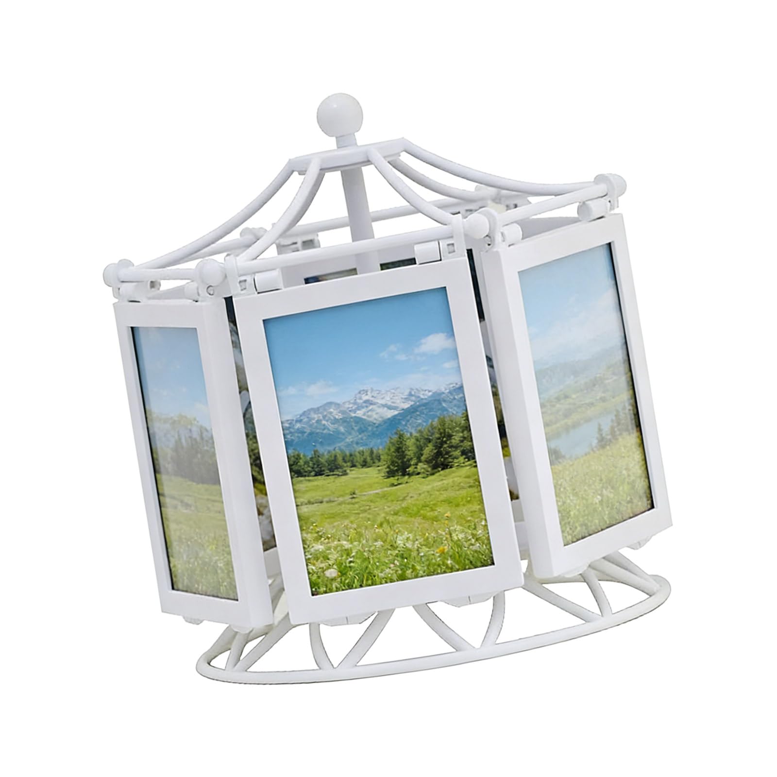 Zxfdsfdbnm Rotatings Third Wheel Picture Frame Music Box Decorative Photo Desktop Photo Display for Home Decorations Rotatings Third Wheel Picture
