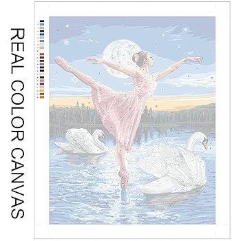 バレリーナのアクリル画色紙サイズ　フレームなし 額縁 アクリルフレーム 色紙サイズ(内寸：242×272mm / 外寸：292