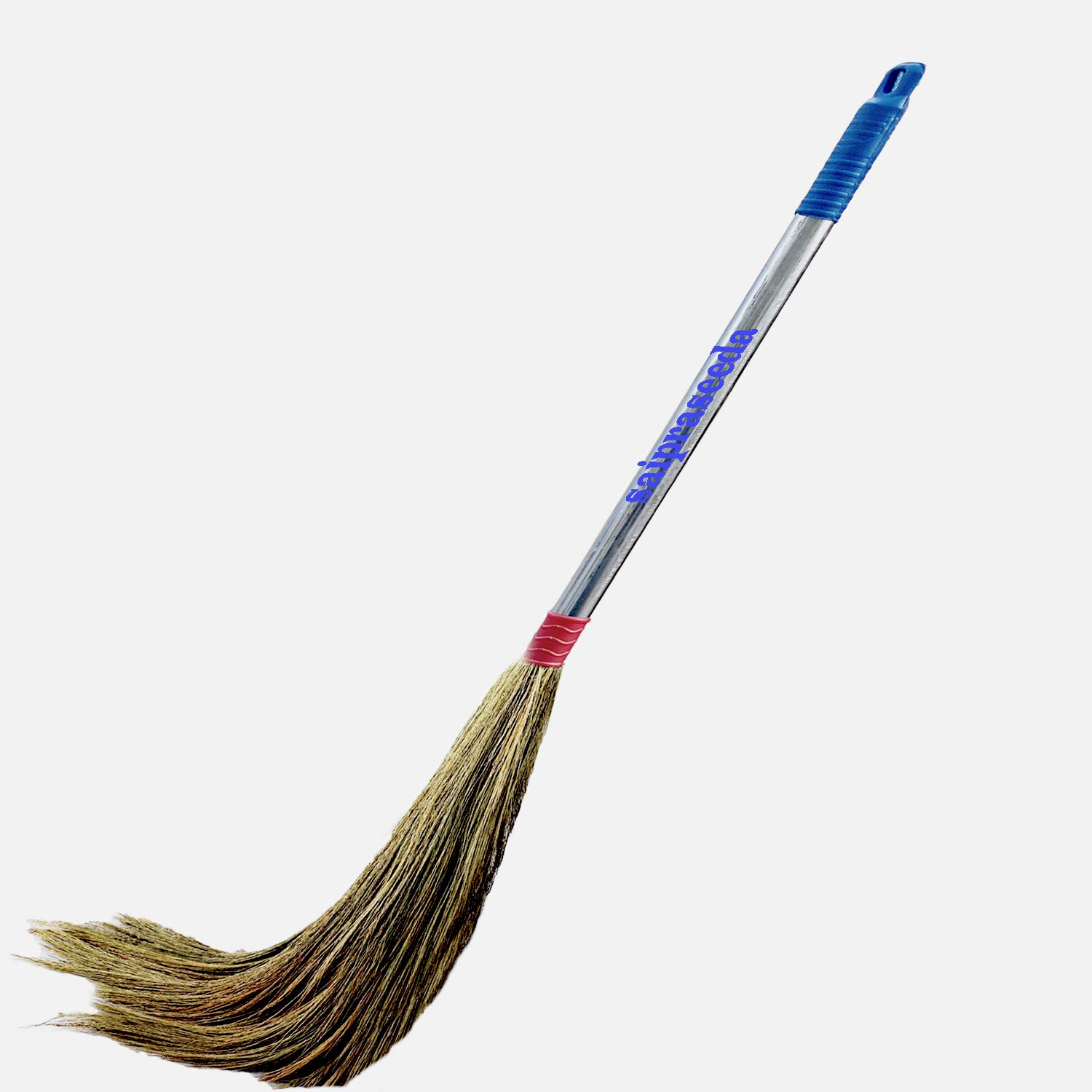 UR LITTLE SHOP Large size Broom stick with Natural Grass Home Cleaning 3`s Pack(Multi colour)