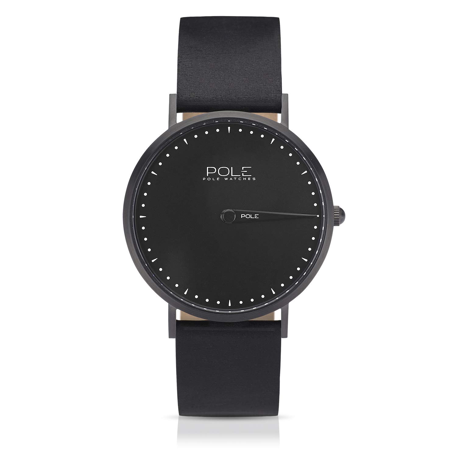 POLE Watches Reloj de Pulsera Analógico Monoaguja de Cuarzo para Hombre con Correa de Cuero | Modelo Classic