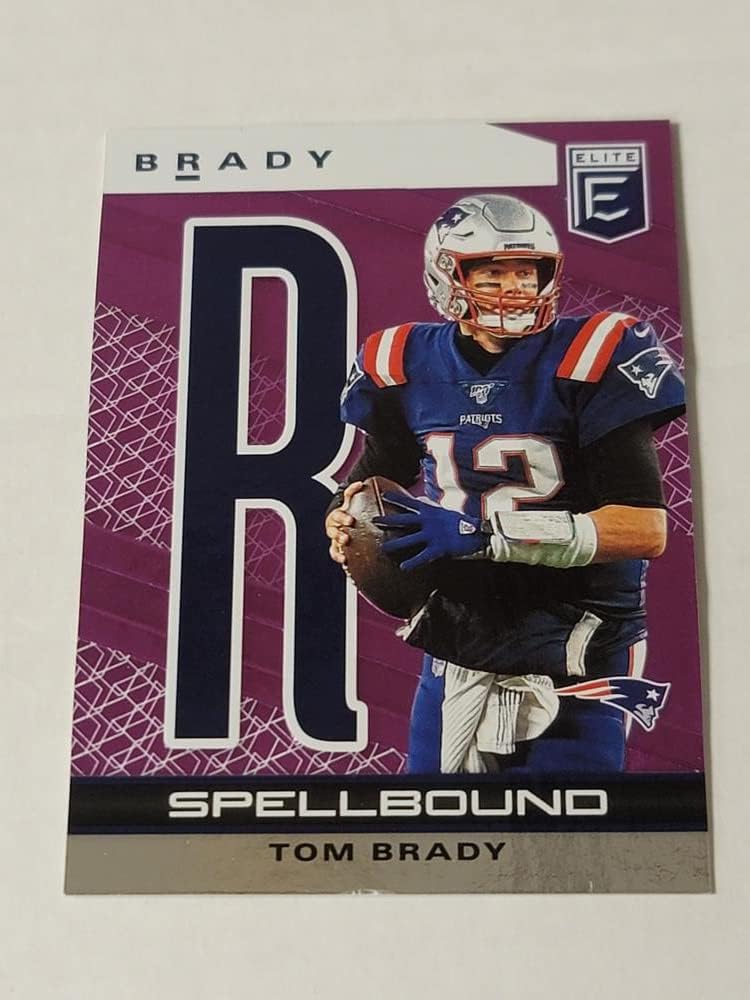 Football Trading Card NFL 2020 Donruss Elite Spellbound Purple #11 Tom Brady EX+ Excellent+ 66/75 Patriots
