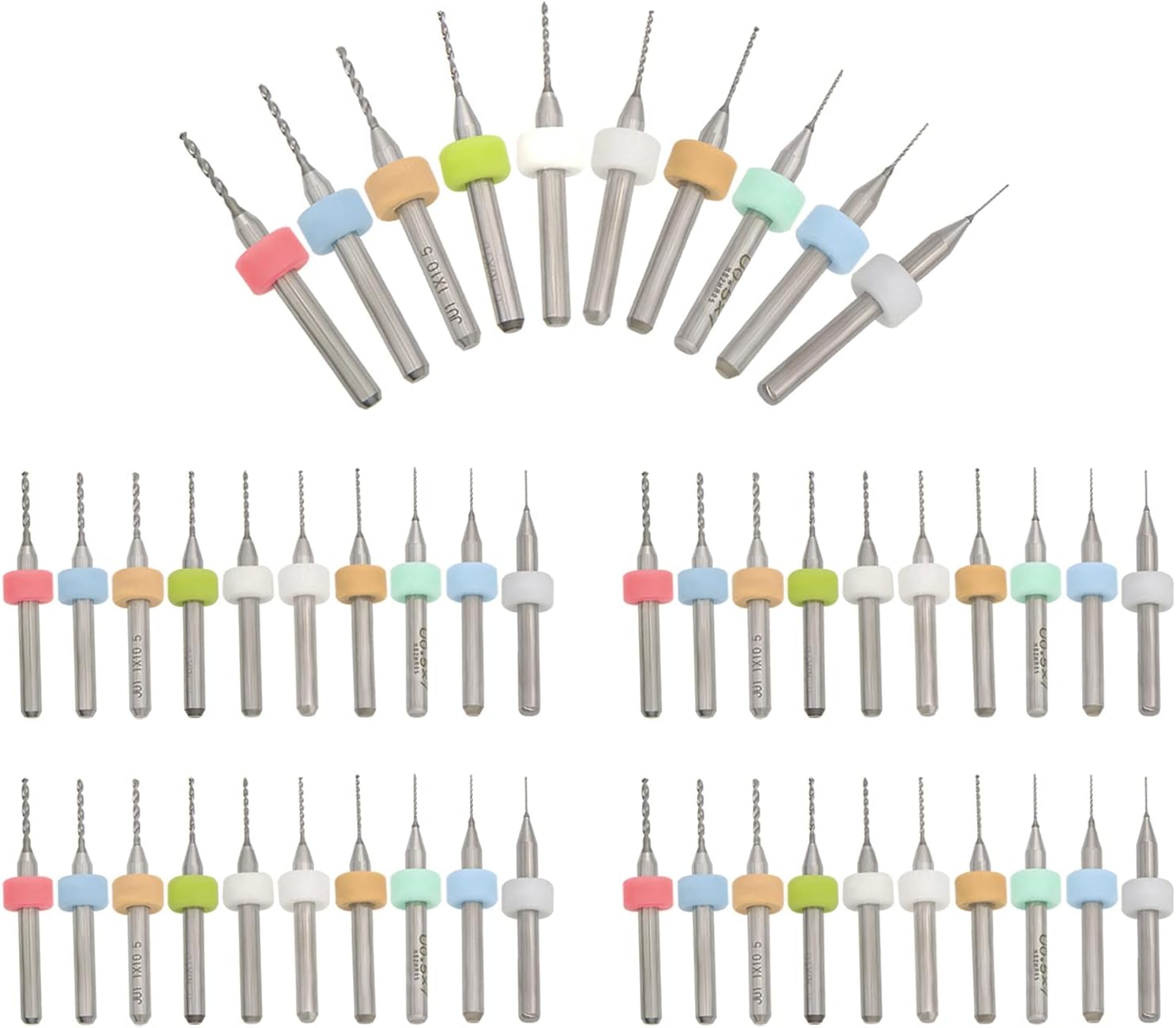 PCB Drill Bits Set, Micro Drill Bits Set, 50pcs PCB Drill Bit Set Spiral Flute Carbide 0.3mm-1.2mm Drill Bits for . Print Circuit Board Jewellery CNC Engraving (5PCS Each) by BOOTOP