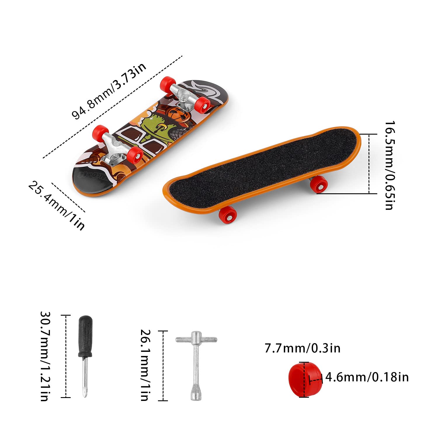 Skateboard da Dito,Mini Skateboard da Dita,Finger Board,Mini Skate Dito,Mini Skateboard, Finger Skate,Finger Mini Skateboard,per Gadget Compleanno Bambini Regalino Fine Festa Compleanno
