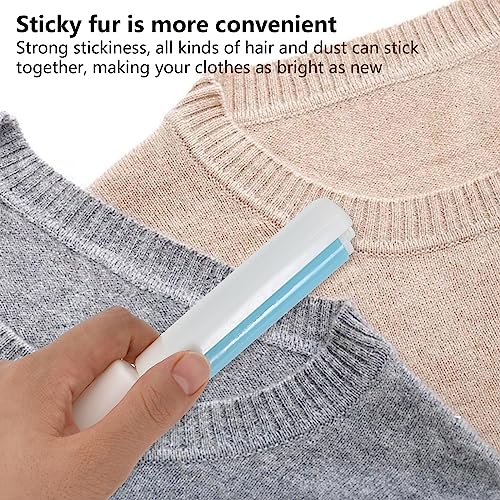 4 Stück Fusselrolle Wiederverwendbare, Waschbare Fussel-Rolle Klebrige Abwaschbar Staub Fusselrolle Faltbare Sticky Roller Portable-Lockenwickler mit Abdeckung für Saubere Möbel, Teppiche, Kleidung