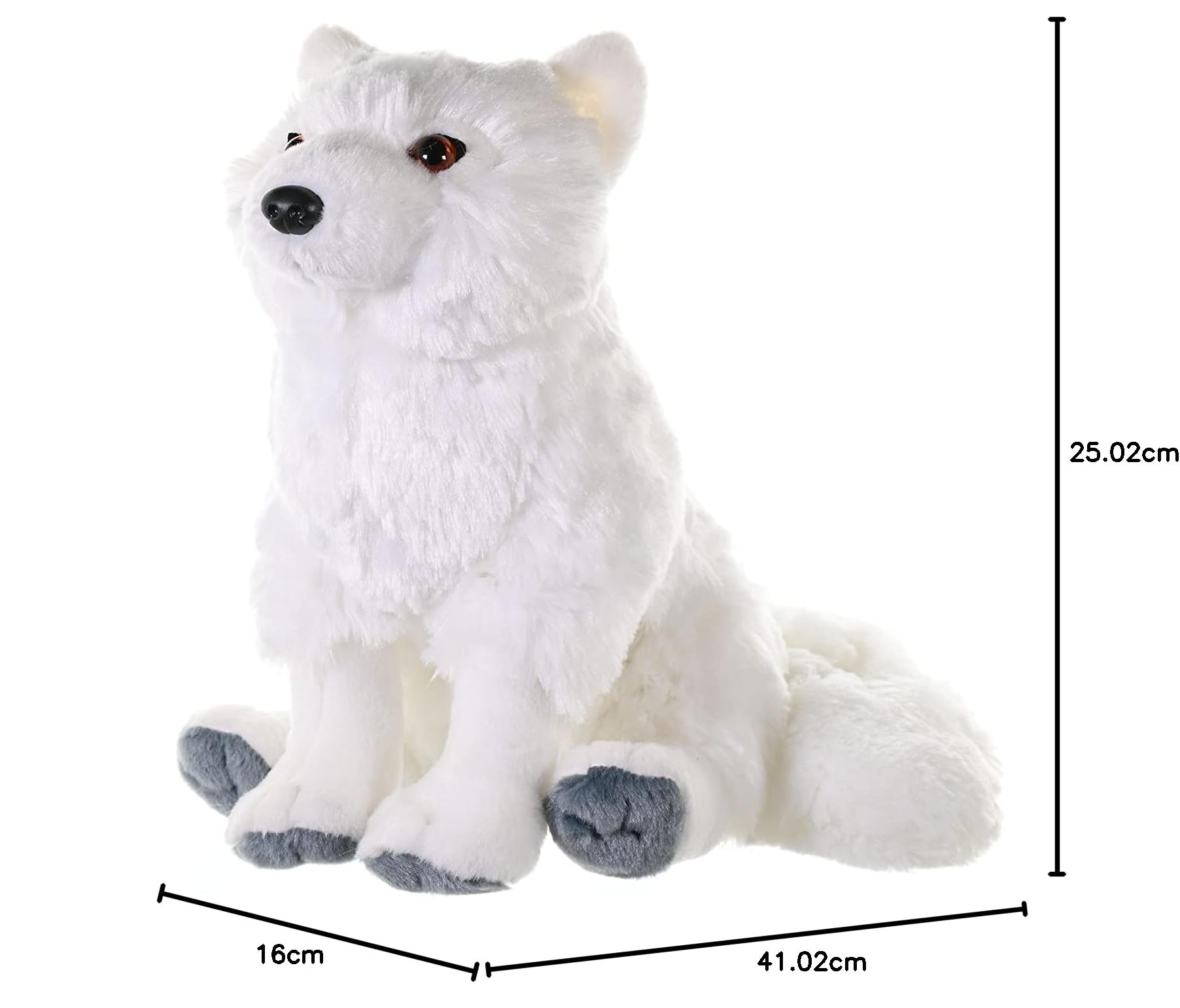 Wild Republic Cuddlekins Volpe Artica, Peluche Di Animali, 30 cm, Peluche Per Neonati, Peluche Per Regalo Di Compleanno Imbottitura Realizzata Partendo Da Bottiglie Riciclate