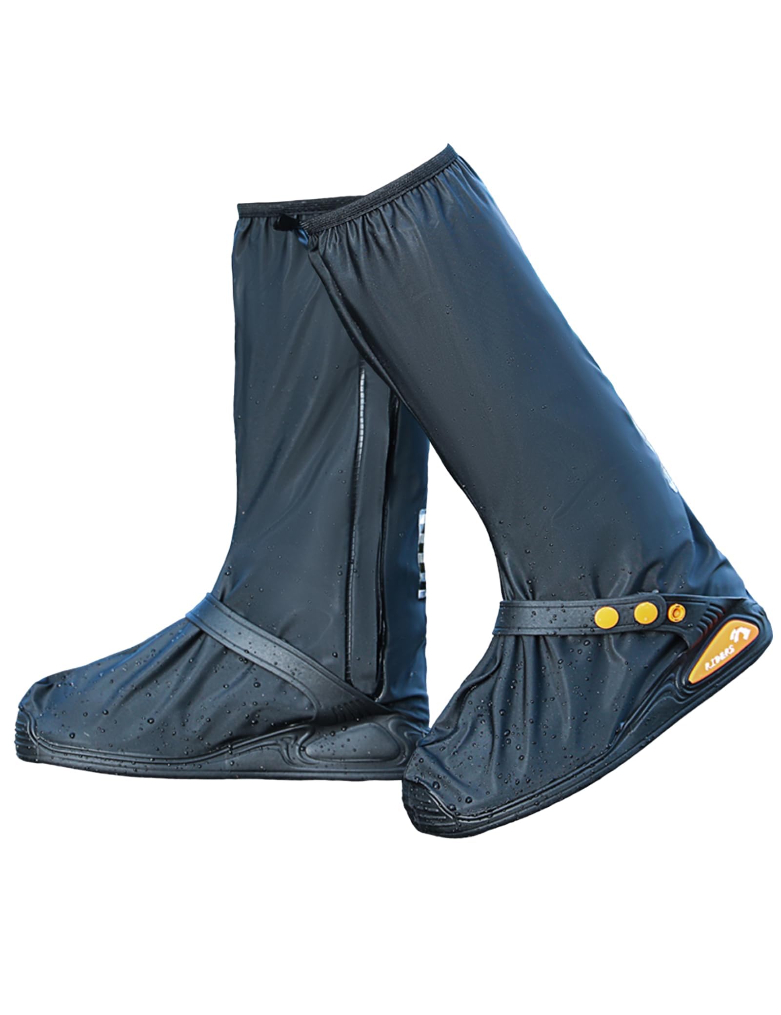 Upgraded Ultimate Waterproof Rain Shoe Covers, Boots Over Shoes - Reusable, Durable, Comfortable & Kick-Proof, Mud-Proof Rain Shoe Covers for Cycling Bicycle Outdoor Travel XL
