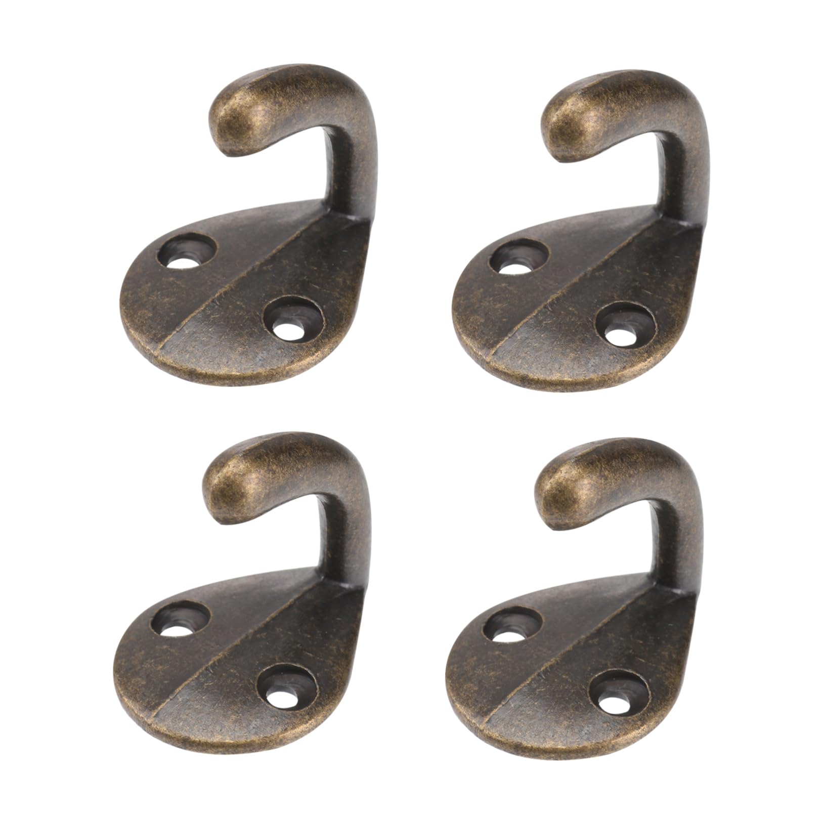 Cabilock 1set Retro Wall Mounted Clothing Hanger Practical Household Hooks for Keys Clothes Hats Space Saving Vintage Design for Bathroom Kitchen Living Storage 4pcs