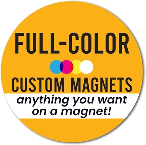 Miniatura 2 de Magnet Me Up Imán redondo personalizable de 30 mil, 6 pulgadas, imán de coche resistente a la intemperie para empresas, equipos deportivos,