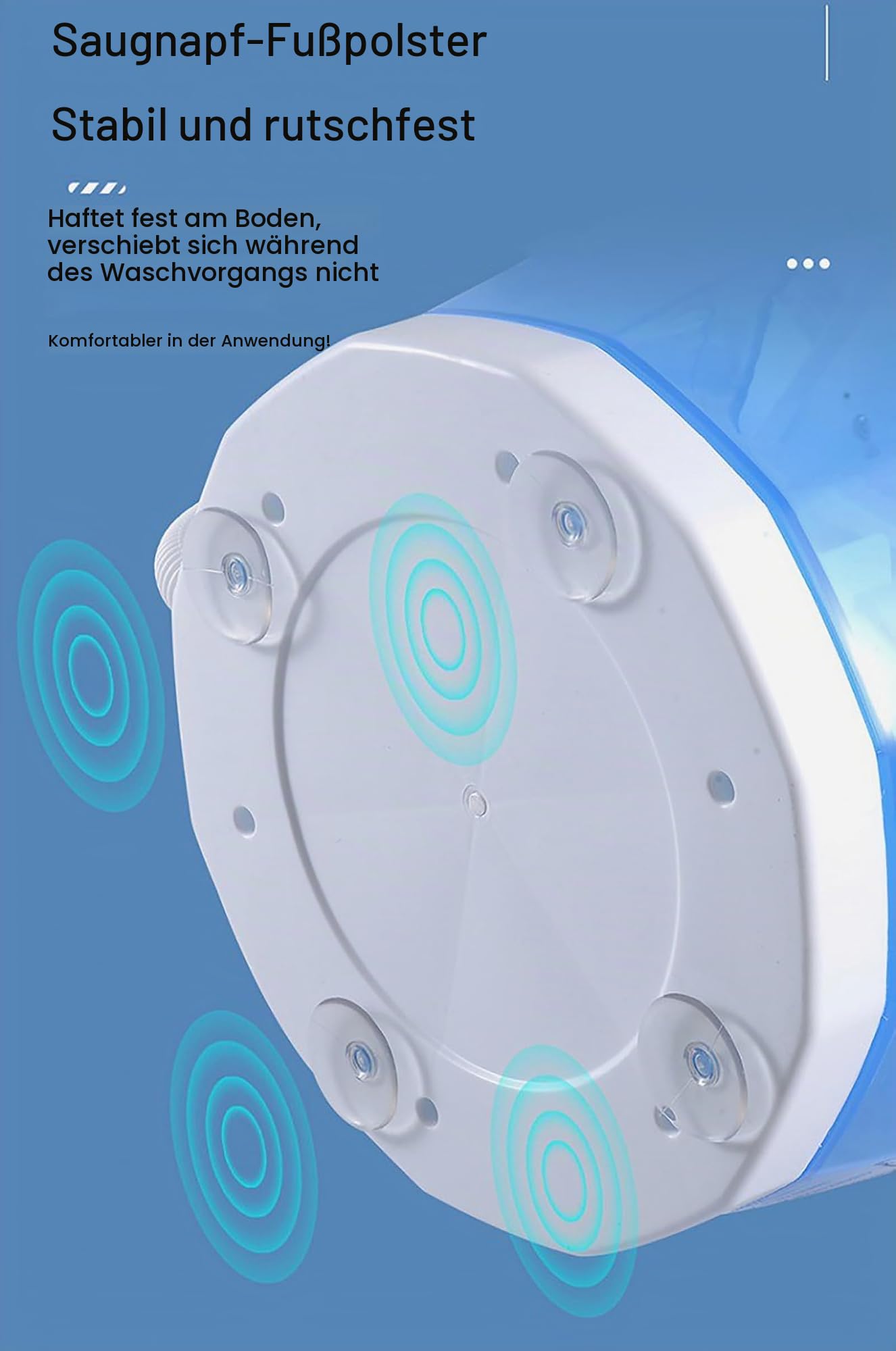 Tragbarer Handkurbel-Wäscheschleudereimer, nicht-elektrische Waschmaschine und Schleudertrockner, Mini-Handkurbel, Wäschetrockner für Schlafsaal, Wohnung, Wohnmobil (blau)
