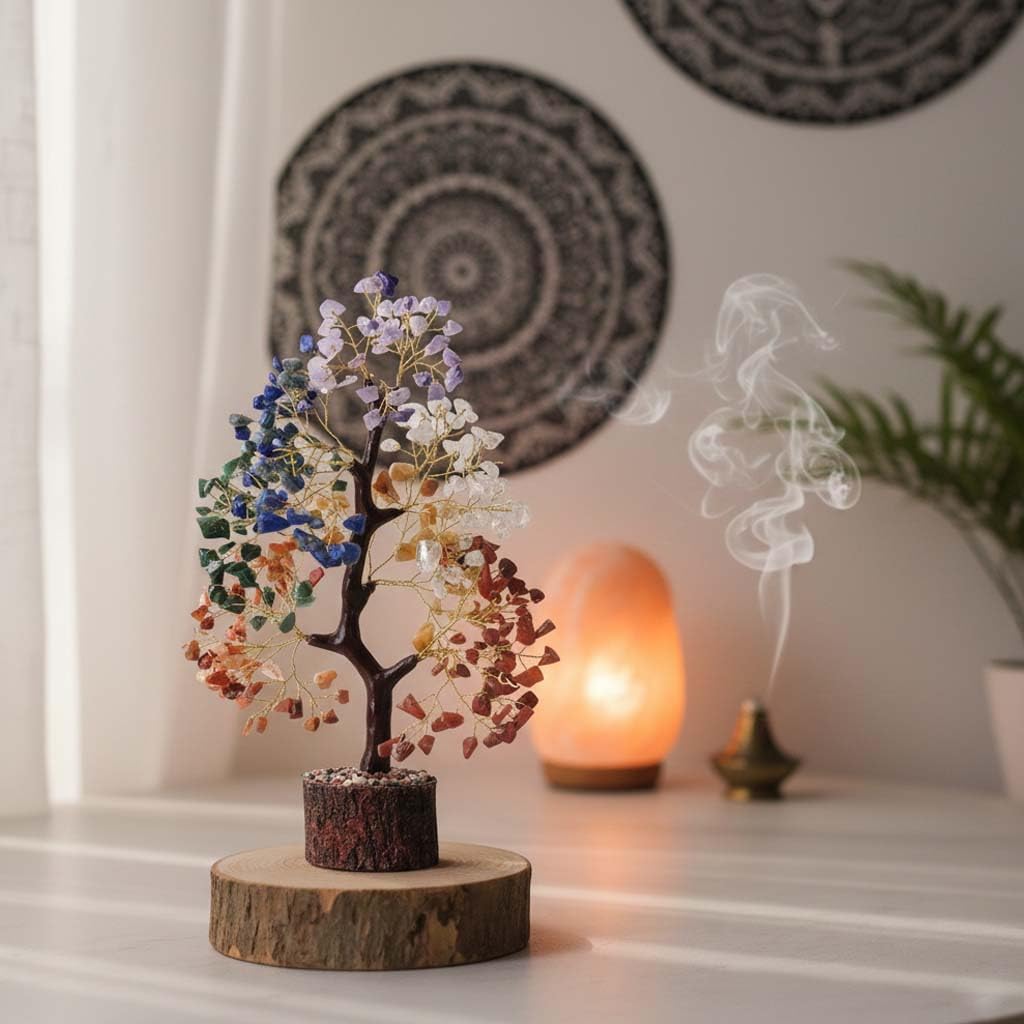 ARO VATIKA 7 Chakra Tree of Life, Crystals and Healing Stones, Birthday Gifts for Women - Crystal Tree for Positive Energy, Home Office Decor, Spiritual Gifts - Image 7