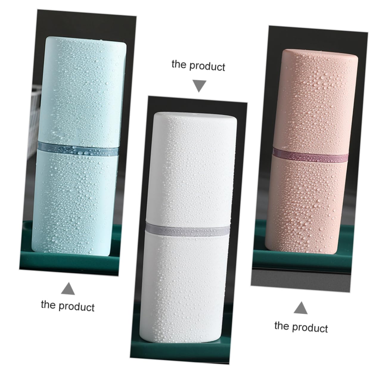 FRCOLOR Porta Spazzolino Viaggio Custodia Per Spazzolino Denti Con Tazza Lavaggio 4 Pezzi Per Spazzolino Denti Custodia Portatile Per Spazzolino Denti