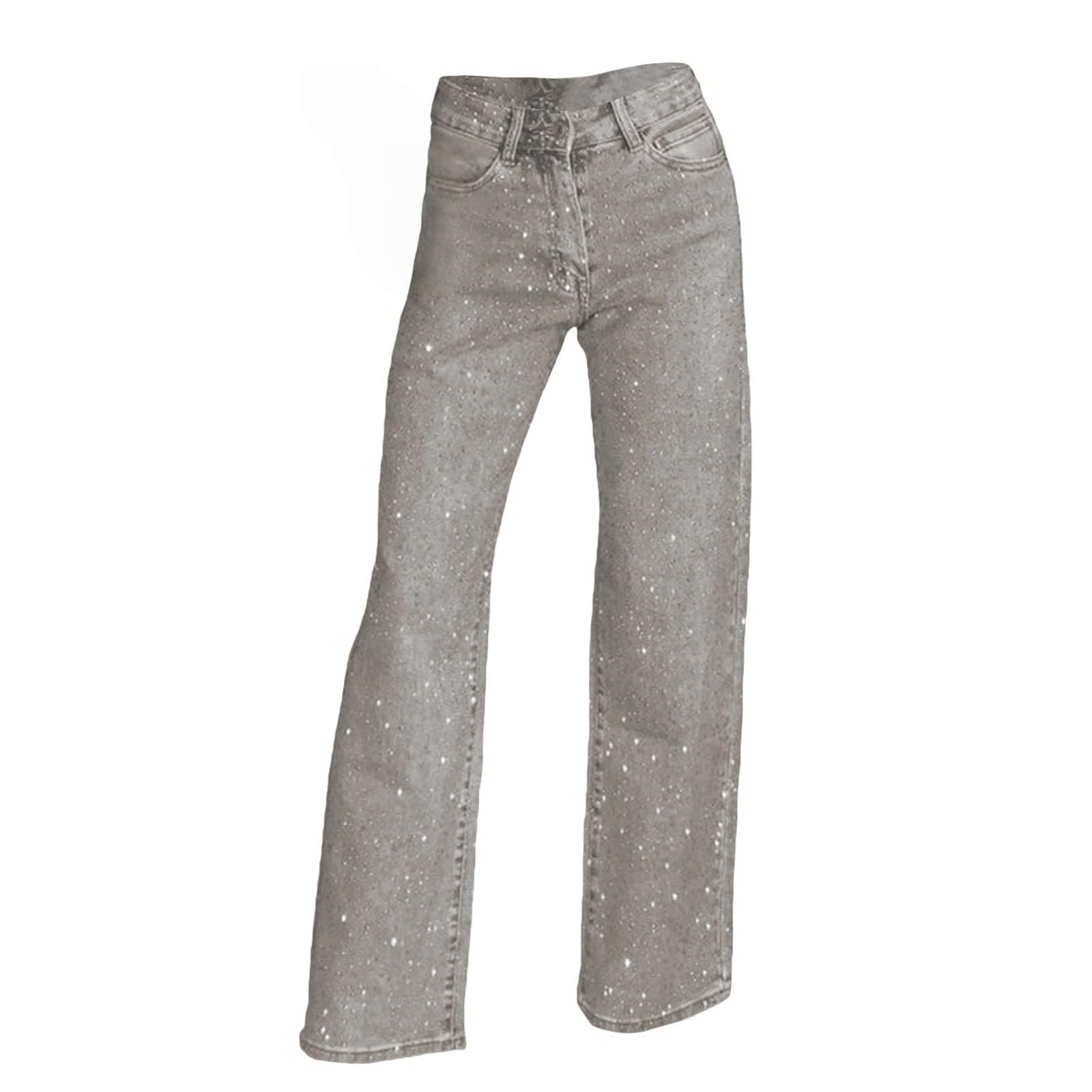 Jeans Donna Curvy Vita Alta Jeans Baggy Casual Leggeri Pantaloni Denim Elasticizzati Gamba Larga Larghi con Tasche Pantaloni Vita Alta Curvy Tempo Libero Y2k Pants Taglie Forti Moda Basic