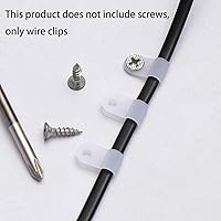 Vista 4 de 200 Uds. de nylon blanco tipo R abrazadera de cable sujetador de 1/2 pulgada clips de alambre de plástico abrazaderas surtido para conducto de cable