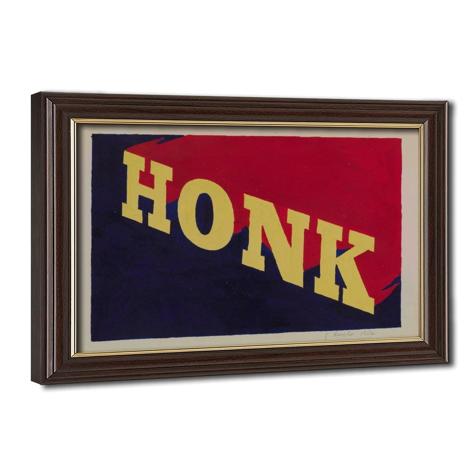 Cadre à suspendre Ed Ruscha Honk impression giclée vintage - 8