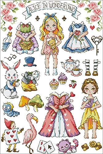 Amazon | アニメ -不思議の国のアリス クロスステッチ 刺繍キット世界