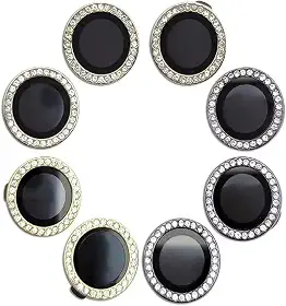 Kit (4* Pcs) Película Câmera Strass Diamonte Redmi Note 14 Pro/Note 14 Pro+ Plus/Poco X7 5G - Protetor da Lente Anti Risco (DOURADA)