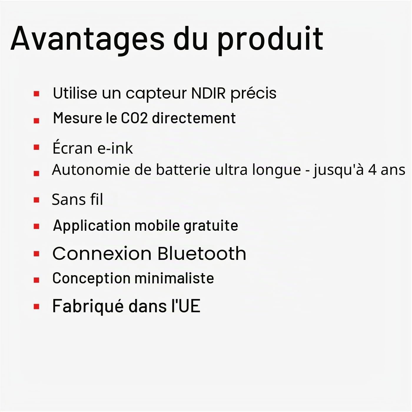 Aranet4 HOME: Moniteur de qualité de l'air intérieur sans fil pour la maison, le bureau ou l'école [CO2, température, humidité, etc.] Portable, avec batterie, écran E-Ink, application mobile
