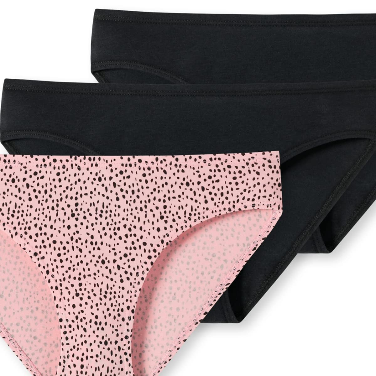 Schiesser - Teens Girls - 95/5 Organic Cotton - Slip - 173523-6er Pack (164 Pink/Schwarz)