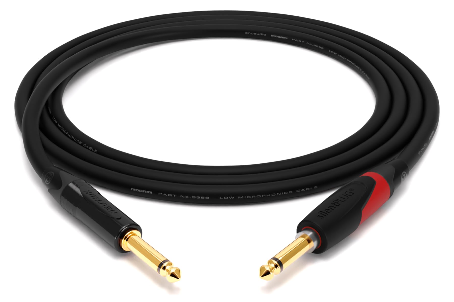 enoaudio Mogami 3368 Chitarra/Basso Cavo professionale | Neutrik Gold Silent Switch TS – TS | HiFi - 2,0 m